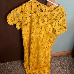 Loft sunflower sheath dress